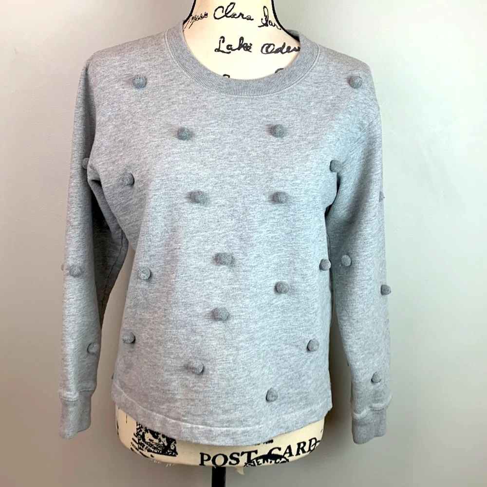 J. Crew Pom Pom Sweatshirt - Picture 6 of 7